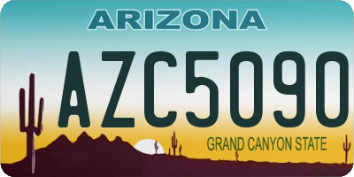 AZ license plate AZC5090