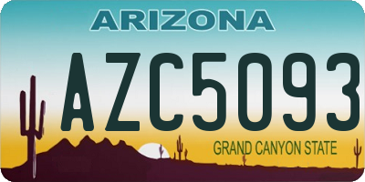 AZ license plate AZC5093