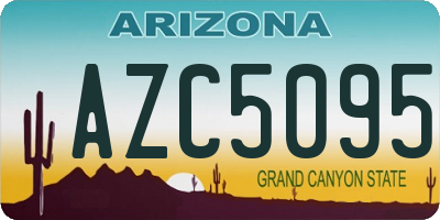 AZ license plate AZC5095