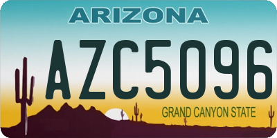 AZ license plate AZC5096