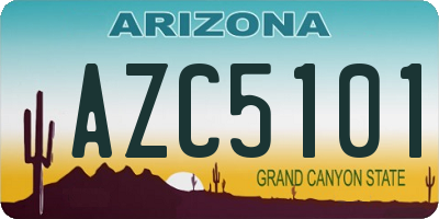 AZ license plate AZC5101
