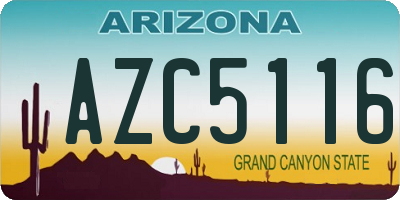 AZ license plate AZC5116
