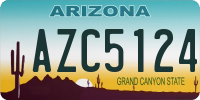 AZ license plate AZC5124