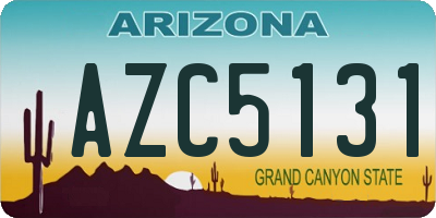 AZ license plate AZC5131