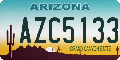 AZ license plate AZC5133