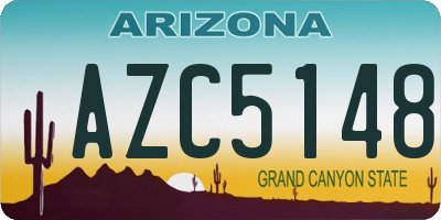 AZ license plate AZC5148