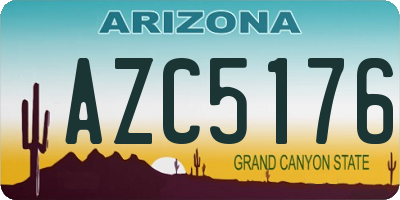 AZ license plate AZC5176