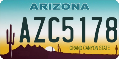 AZ license plate AZC5178
