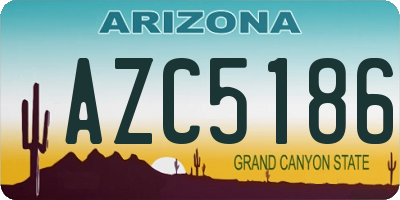 AZ license plate AZC5186