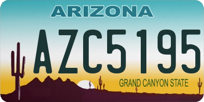 AZ license plate AZC5195