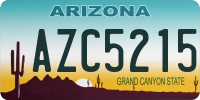 AZ license plate AZC5215