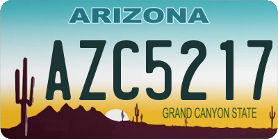 AZ license plate AZC5217