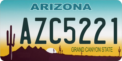 AZ license plate AZC5221