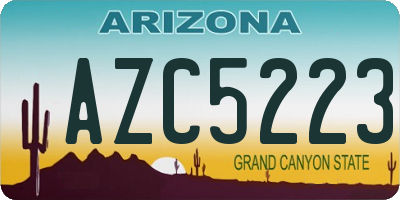 AZ license plate AZC5223