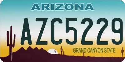 AZ license plate AZC5229