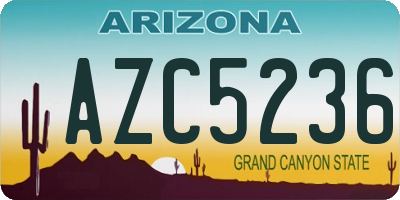 AZ license plate AZC5236