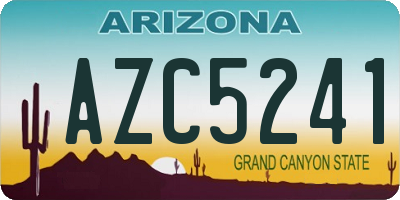 AZ license plate AZC5241