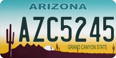 AZ license plate AZC5245
