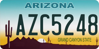 AZ license plate AZC5248
