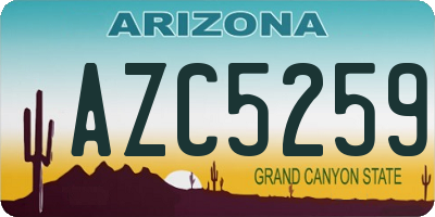 AZ license plate AZC5259