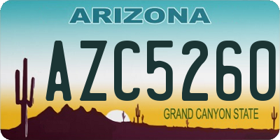 AZ license plate AZC5260
