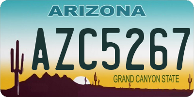 AZ license plate AZC5267