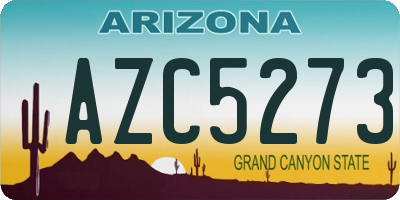 AZ license plate AZC5273