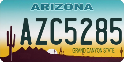 AZ license plate AZC5285