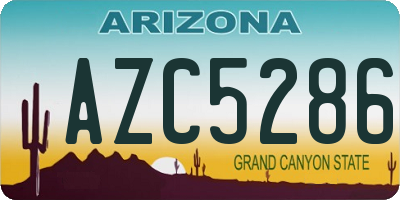 AZ license plate AZC5286