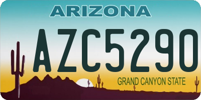 AZ license plate AZC5290