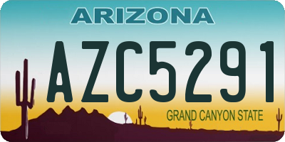 AZ license plate AZC5291