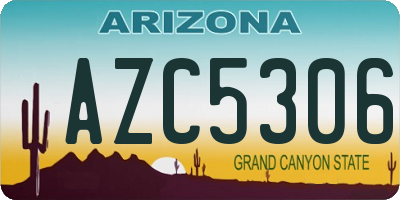 AZ license plate AZC5306