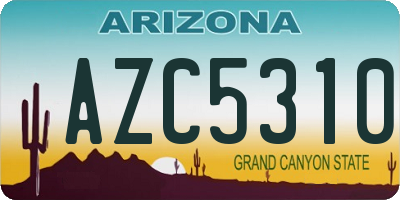 AZ license plate AZC5310