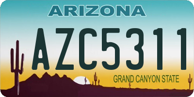 AZ license plate AZC5311