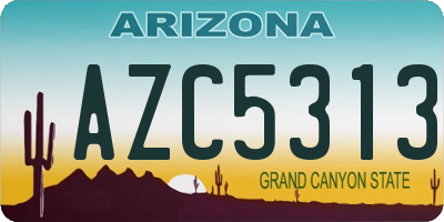 AZ license plate AZC5313