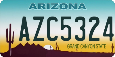 AZ license plate AZC5324
