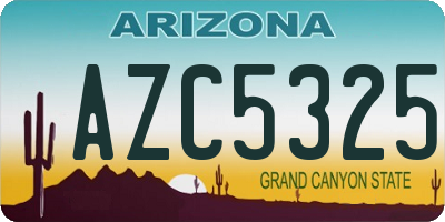 AZ license plate AZC5325