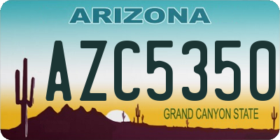 AZ license plate AZC5350