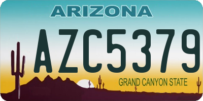 AZ license plate AZC5379