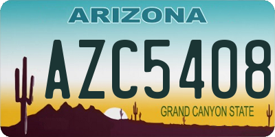AZ license plate AZC5408