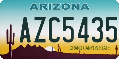 AZ license plate AZC5435