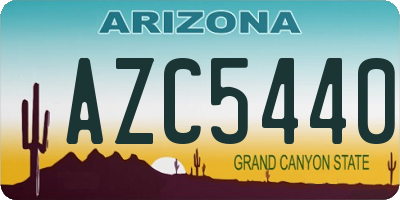 AZ license plate AZC5440