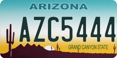 AZ license plate AZC5444