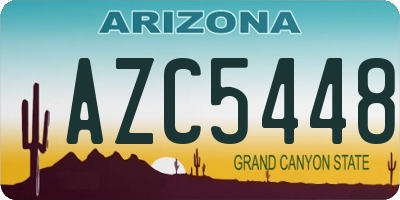 AZ license plate AZC5448