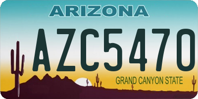 AZ license plate AZC5470