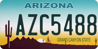 AZ license plate AZC5488