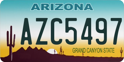 AZ license plate AZC5497