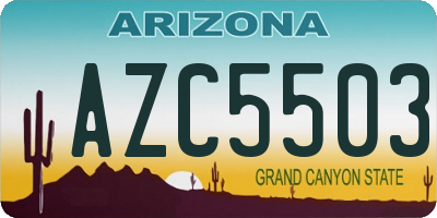 AZ license plate AZC5503
