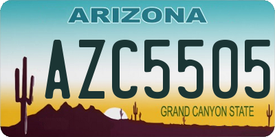 AZ license plate AZC5505