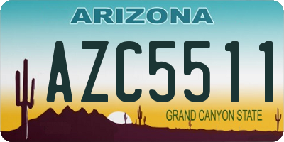 AZ license plate AZC5511